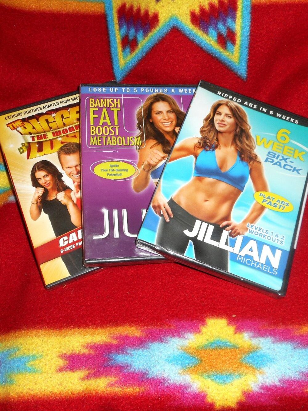 Jillian Michaels 3-DVD Lot - Biggest Loser, Six Pack, Bannish Fat * Brand New!